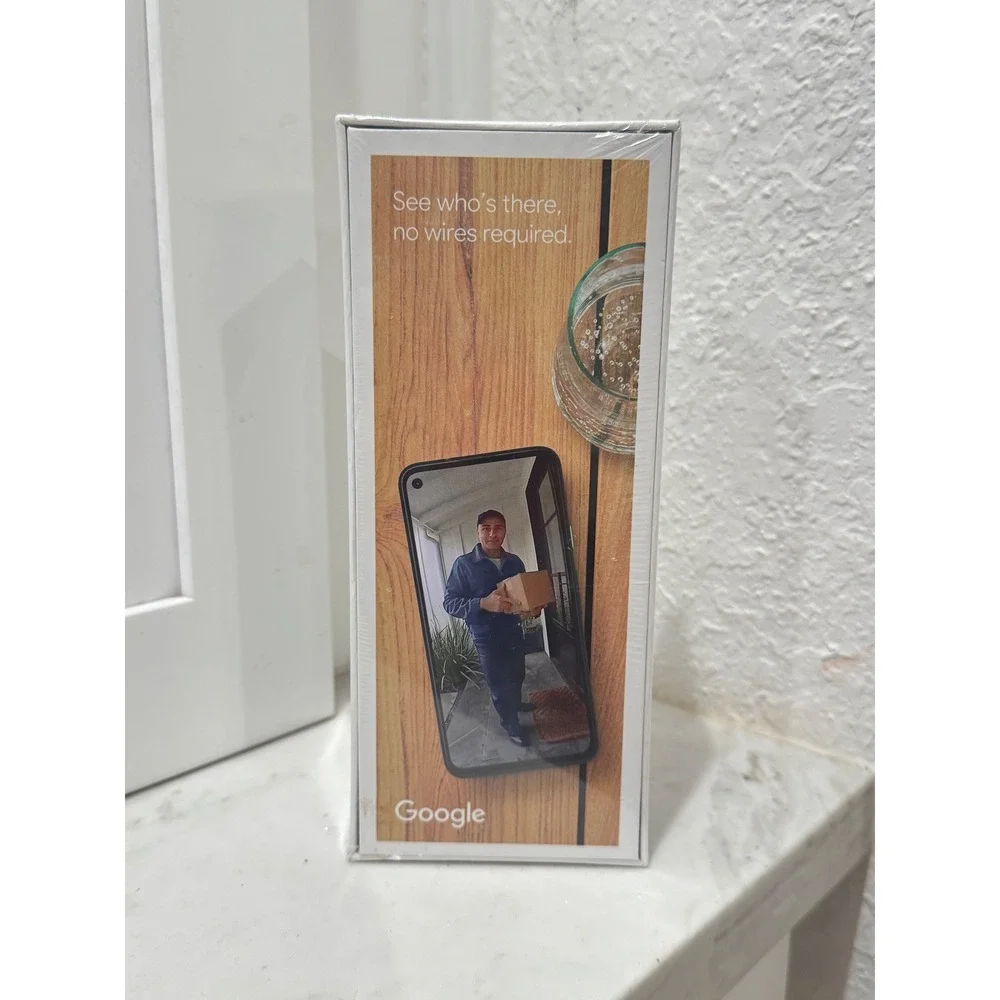 NEW Google Nest Doorbell Battery Snow White GA01318-Wireless Smart Home Security